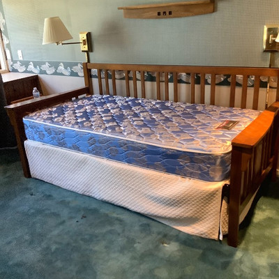 178 Mission Style Trundle Hide a Way Bed and Shelf