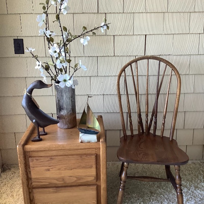 179 Night Stand with Vintage Chair and Decor