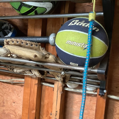 188 Hanging Sport Rack with Contents 