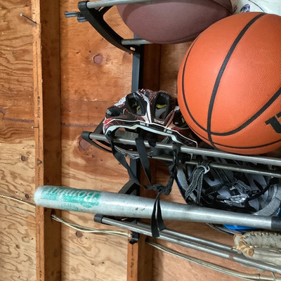 188 Hanging Sport Rack with Contents 