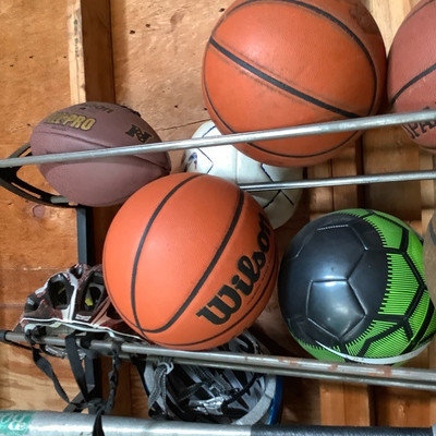 188 Hanging Sport Rack with Contents 