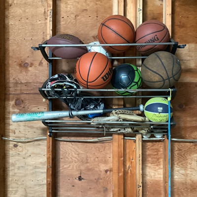 188 Hanging Sport Rack with Contents 