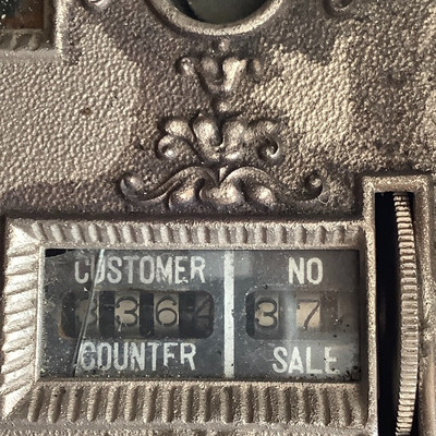 189 Antique National Brand Cash Register Ornate Brass