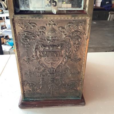 189 Antique National Brand Cash Register Ornate Brass