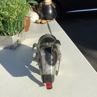 193 Three Artificial Plants and a Metal Dog Named Spike