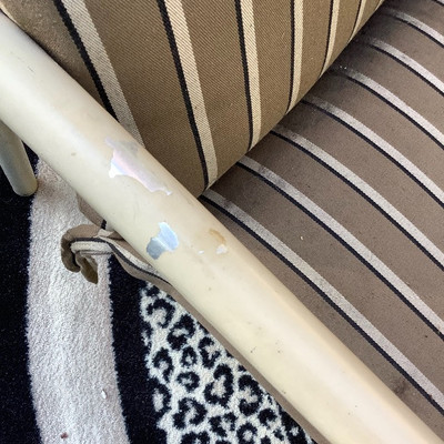 196 Umbrella, Two Chairs, Indoor Rug, and Decor