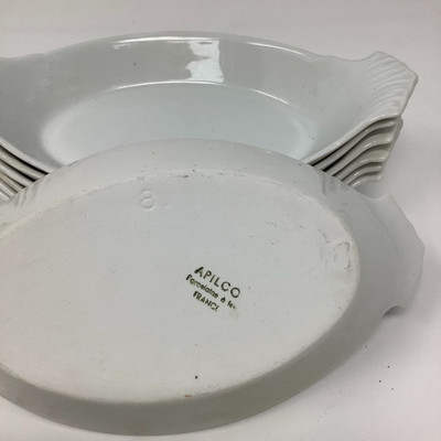 206 Basket of Mixed Brand White Kitchen Items