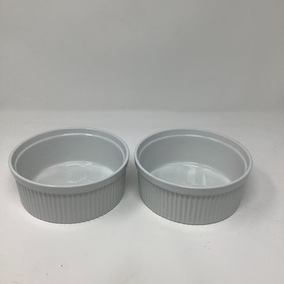 206 Basket of Mixed Brand White Kitchen Items