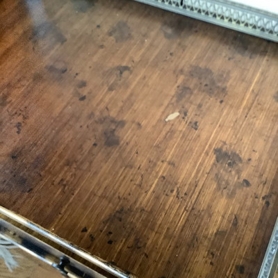 213 Entry Table with Drawer and Vintage Thermometer 
