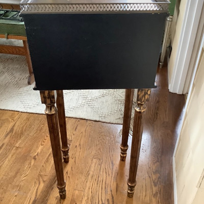 213 Entry Table with Drawer and Vintage Thermometer 