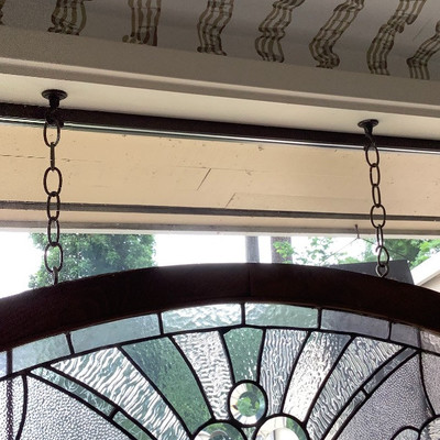 216 Large Stain Glass Window Hanging