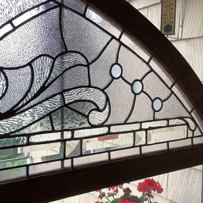 216 Large Stain Glass Window Hanging
