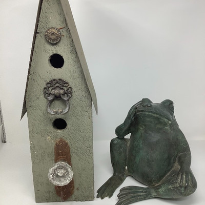 221 Heavy Metal Frog and Bird House