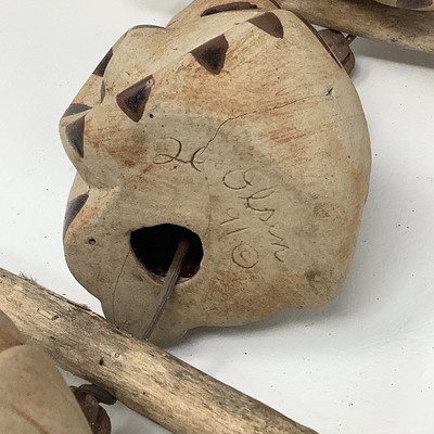 223 Three Signs and a Wooden Cat Chime