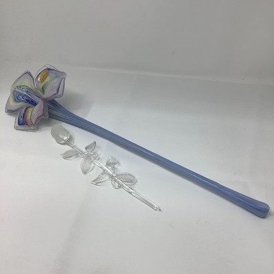 233 Hand Crafted Glass Flowers Some are Murano Glassware from Italy