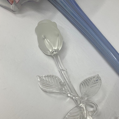 233 Hand Crafted Glass Flowers Some are Murano Glassware from Italy