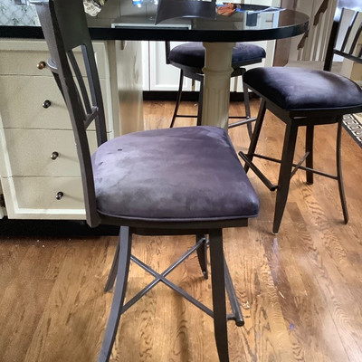 237 Three Swivel Bar Stools 