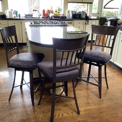 237 Three Swivel Bar Stools 