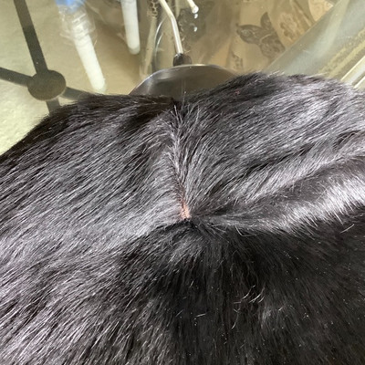 240 Vintage Black Fur Jacket