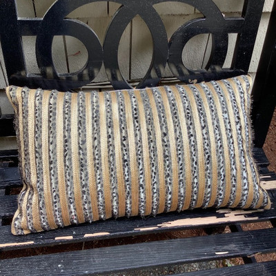 242 Wood Bench and Hanging Garden Art