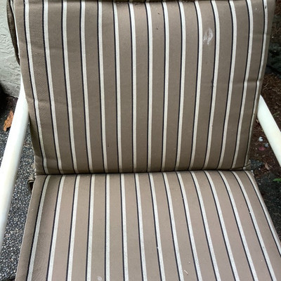 245 Two Outdoor Chairs and a Ceramic Flower Pot