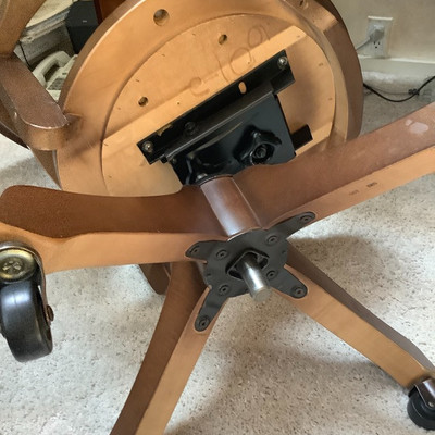 262 Vintage Office Desk, Chair, Lamp and Accessories Shown