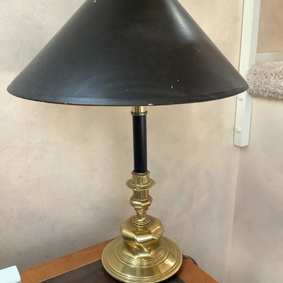 262 Vintage Office Desk, Chair, Lamp and Accessories Shown