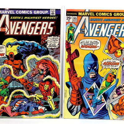 AVENGERS #126 #145 Bronze Age Comic Books 1974/76 Marvel Comics