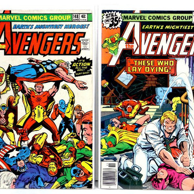 AVENGERS #148 #177 Bronze Age Comic Books 1976/78 Marvel Comics