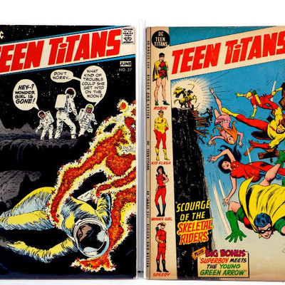 TEEN TITANS #27 #37 Bronze Age Comic Books 1970/72 DC Comics FN+