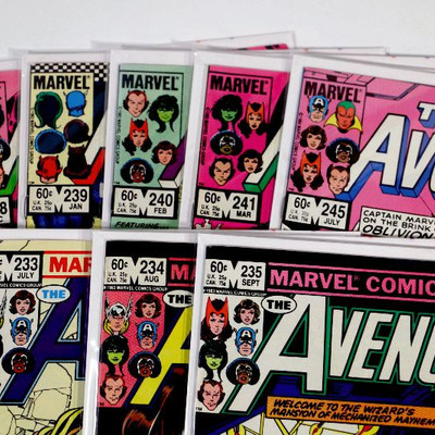 AVENGERS #233 234 235 238 239 240 241 245 Bronze Age Comics Lot 1983 Marvel