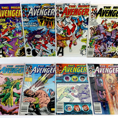 AVENGERS #246 247 248 250 251 252 253 255 Bronze Age Comics Lot 1984 Marvel