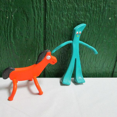 Gumby & Pokey Horse Jesco Rubber Figure Set Hong Kong