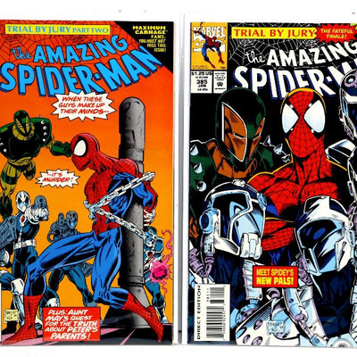 AMAZING SPIDER-MAN #384 385 386 387 Comic Books Lot 1993/94 Marvel Comics