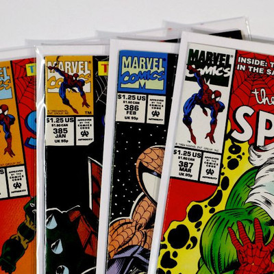 AMAZING SPIDER-MAN #384 385 386 387 Comic Books Lot 1993/94 Marvel Comics
