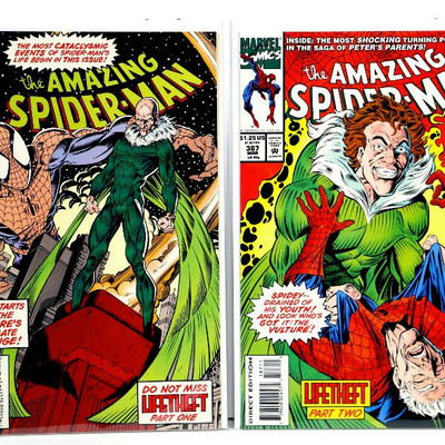 AMAZING SPIDER-MAN #384 385 386 387 Comic Books Lot 1993/94 Marvel Comics