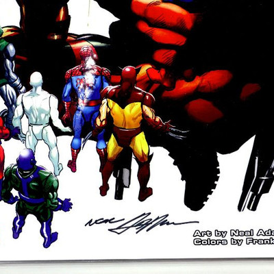 Secret Wars DEADPOOL Fine Comic Art print Signed by Neal Adams - 13" x 19"