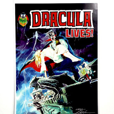 DRACULA Lives! #3 - Fine Comic Art print Signed by Neal Adams - 13" x 19"