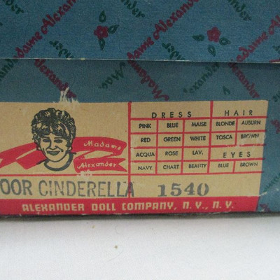 Madame Alexander 14 Inch Doll Poor Cinderella #1540 In Box