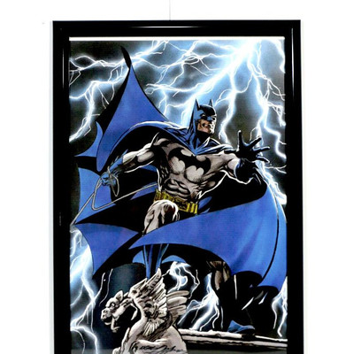 BATMAN Dark Knight JLA Super Hero Fine Comic ART Print Signed by Neal Adams - 13" x 19"