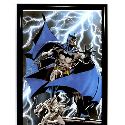 BATMAN Dark Knight JLA Super Hero Fine Comic ART Print Signed by Neal Adams - 13" x 19"