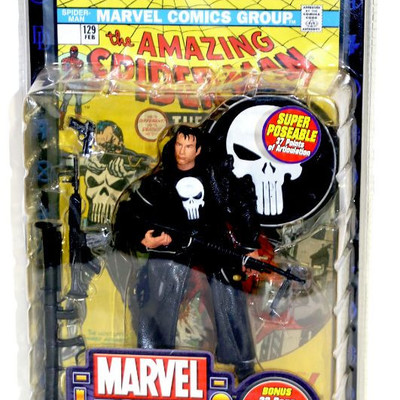 Amazing Spider-Man #129 Comic Book & Punisher Action Figure Marvel Legends 2004
