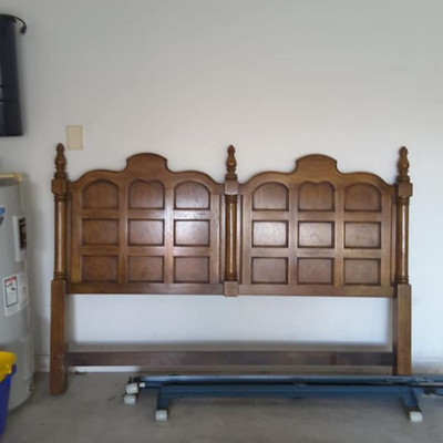 King Headboard with Rails Very heavy and solid by Thomasville