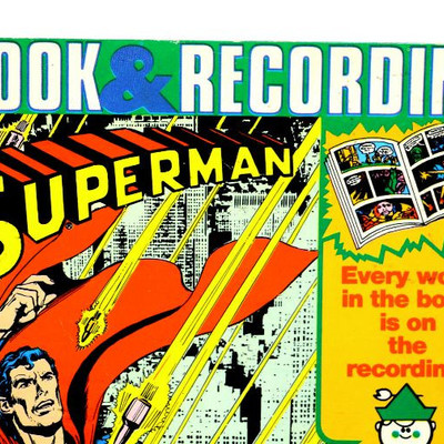 SUPERMAN Comic Book & Record Set 45 rpm PR-28 Neal Adams Cover circa 1975