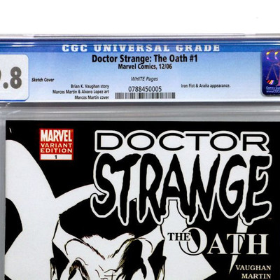 DOCTOR STRANGE The Oath #1 CGC 9.8 Sketch Cover Variant Marvel Comics 2006