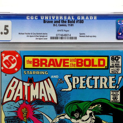 BRAVE and The BOLD #180 CGC 8.5 BATMAN and SPECTRE Marvel Comics 1981