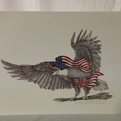 Lot 7 -  Eagle Print by Lynn K. Lossiah 