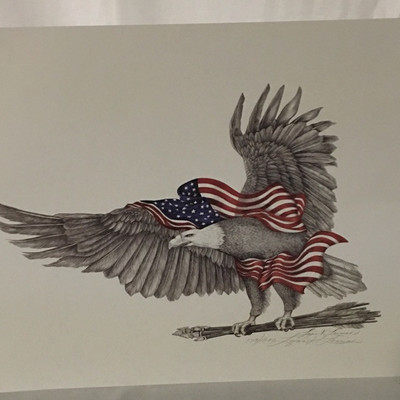 Lot 7 -  Eagle Print by Lynn K. Lossiah 