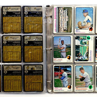 1973 TOPPS BASEBALL CARDS COLLECTION - 144 Cards in Album