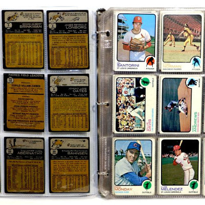 1973 TOPPS BASEBALL CARDS COLLECTION - 144 Cards in Album